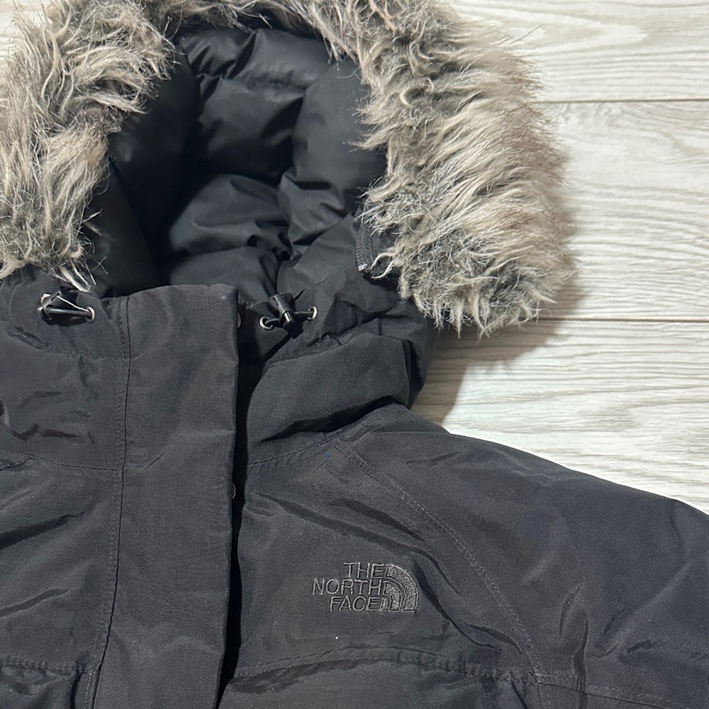 The North Face Black Puffer with Fur Trim